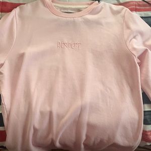 pink respect sweatshirt